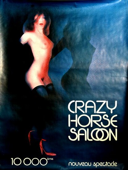 Advertising Poster Crazy Horse Saloon Blue Cabaret