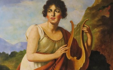 After Élisabeth Vigée Le Brun (1755–1842) - Ritratto di Madame de Staël come Corinna a Capo Miseno
