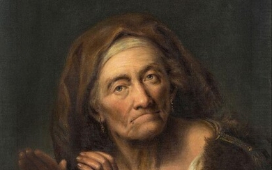 After Giuseppe Nogari, Italian 1699-1766- An old woman warming her hands; oil on canvas, 50.6 x 25.9 cm. Provenance: Private Collection, UK. Note: A 19th-century copy of NogariÃ¢â‚¬â„¢s larger original painting, of which two versions exist, at the...