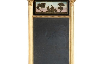 American Classical Giltwood Trumeau Mirror