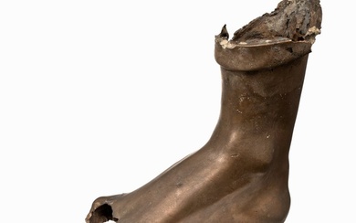 Ancient Roman Bronze Bronze right foot - 23 cm