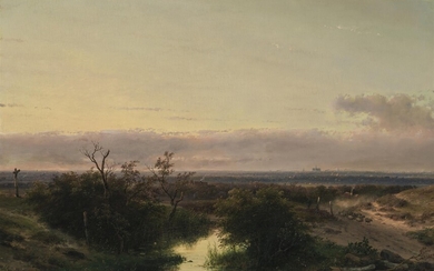 (-), Andreas Schelfhout (1787-1870) Environs de Haarlem (1860s)...