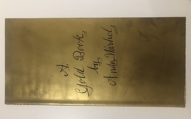 Andy Warhol, "A Gold Book , Title Page"