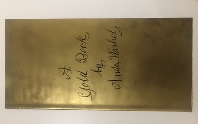 Andy Warhol, "A Gold Book, Title Page"