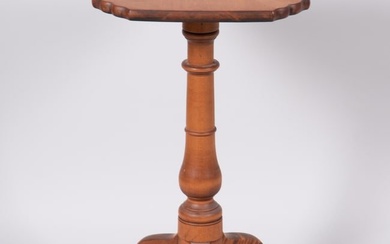 Antique American Queen Anne Maple Candlestand