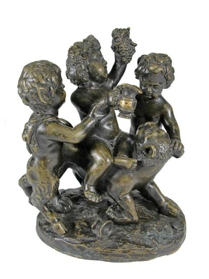Antique Clodion style European bronze statue