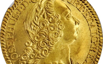 BRAZIL. 6400 Reis, 1777-R. Rio de Janeiro Mint. Jose I. NGC MS-65.