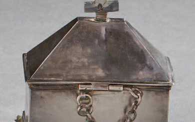 Box with Holy Oils in silver, in the...