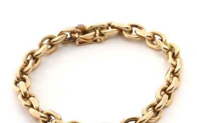 SOLD. Bræmer-Jensen: A 14k gold bracelet. L. 20 cm. Weight app. 40.5 g. – Bruun...