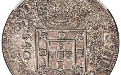 Brazil: , Jose I 640 Reis 1755-R AU50 NGC,...