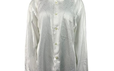 Brioni Neiman Marcus White Cotton Button Down Shirt