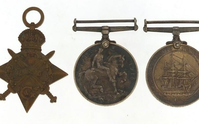 British military World War I naval three medal group