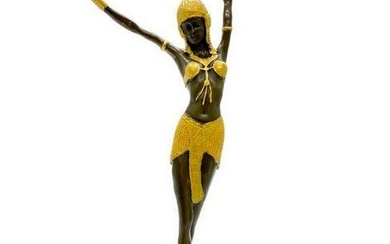 Bronze Gilt Gold Patina Dancer Sculpture
