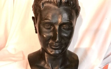 Bust, Sculpture, Jean Gervais - 40 cm (1) - Patinated bronze - Mid 20th century