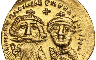 Byzantine Empire, Constantinople AV Solidus - Heraclius (AD 610-641), with Heraclius Constantine