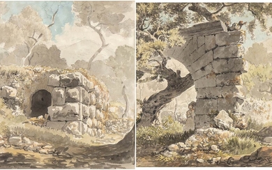 CARLO LABRUZZI (Rome, 1748 - Perugia, 1817) a. Remains of...