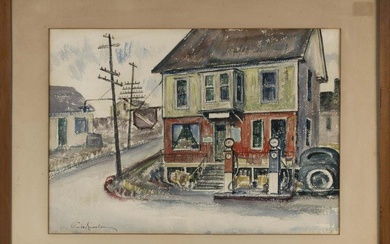 CHARLES ANTON KAESELAU (Massachusetts/Sweden, 1889-1972), Dutra’s Market, North Truro
