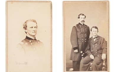 [CIVIL WAR - CAVALRY]. BRADY, Mathew (1822-1896), photographer. A group of 2 CDVs of General Wesley