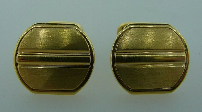 CLASSIC Piaget 18k Yellow Gold Cufflinks with Box