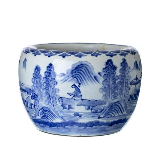 Cachepot in Japanese porcelain, Meiji