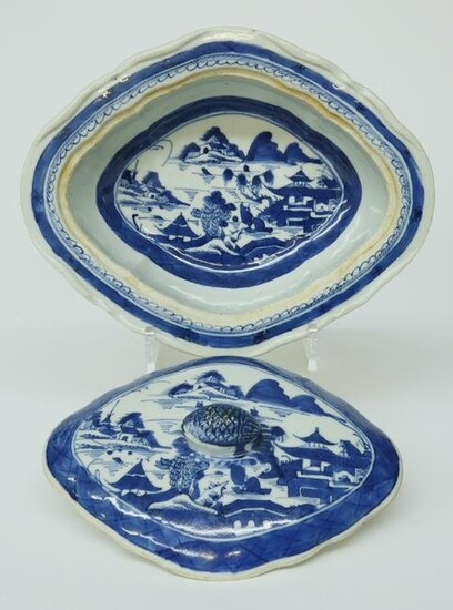 Canton Covered Vegetable Dish, 19th Century
