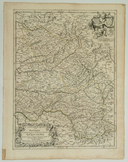 Carte Italienne de 1693, du LIMOUSIN, QUERCY,... - Lot 57 - Vermot et Associés