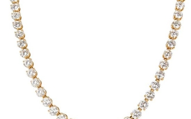 Cartier Diamond Tennis Necklace in 18K Yellow Gold