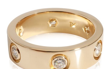 Cartier Love 6 Diamond Ring in 18k Yellow Gold 0.46 CTW