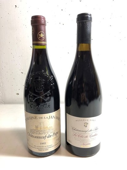 Châteaunbeuf-du-Pape: 2001 Le Clos du Caillou Réserve & 1995 La Janasse Vieilles Vignes - Rhone - 2 Bottles (0.75L)