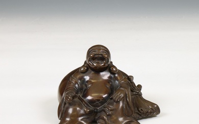 China, a bronze figure of Budai, 19th/ 20th century