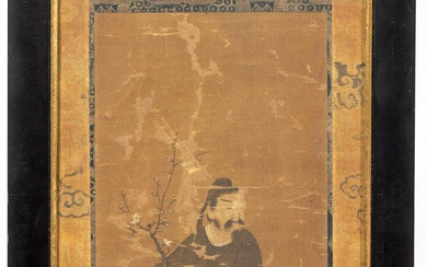 China, a painting on silk, 19th century