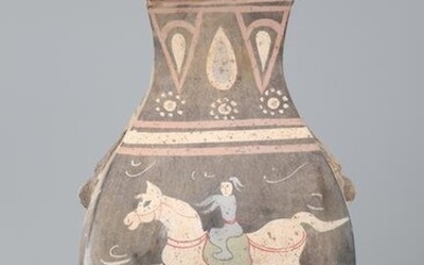 Chinese Early Style Ceramic Covered Vase