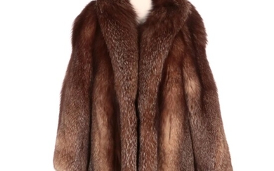Cinnamon Fox Fur Stroller with Shawl Collar