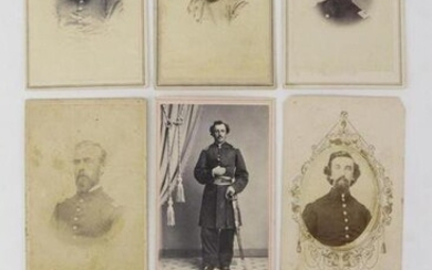 Civil War Officers CDV's, Grouping
