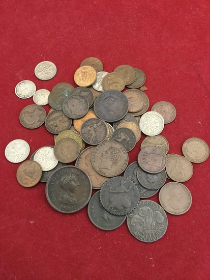 Coins: A collection of mostly GB coinage, George III - Quee...