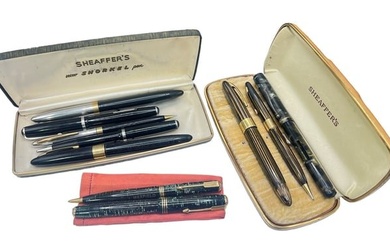 Collection Vintage Fountain Pens, Mechanical Pencils, MONITOR, SHEAFFER, PARKER, ESTERBROOKS