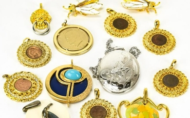 Collection of Vintage Costume Necklace Pendants