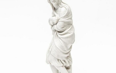 Copeland Parian Porcelain Signed Figure of Winter.