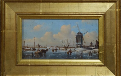 Cornelis Pieter Hoen (1814-1880, Dutch), "Dutch Winter