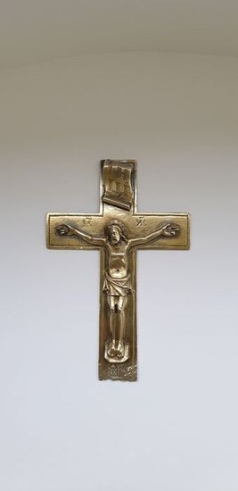 Crucifix - .875 (84 Zolotniki) silver, Silver gilt - Vasiliy Ivanov Popov, Moscow - Russia - 1867