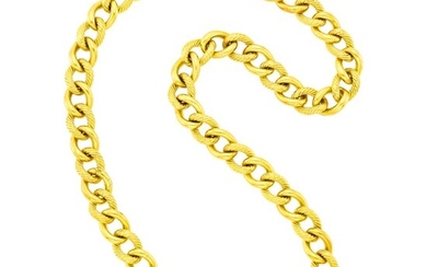 David Yurman Long Gold Chain Necklace/Bracelet Combination