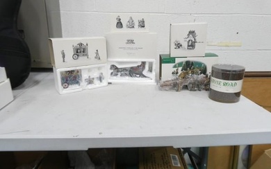 Dept 56 Accessories incl Wood Pier, End of the Line, Dashing Through the Snow, The Old