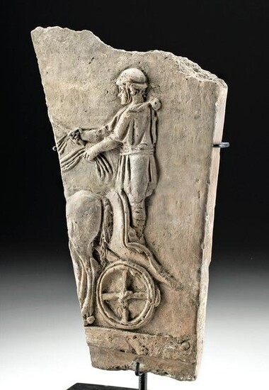 Detailed Roman Ceramic Plaque of Charioteer w/ TL Test