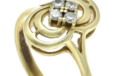 Diamond ring GG 585/000 with 4