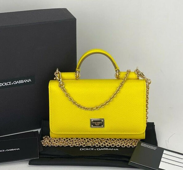 Dolce & Gabbana Miss Sicily Wallet on Chain WOC Yellow