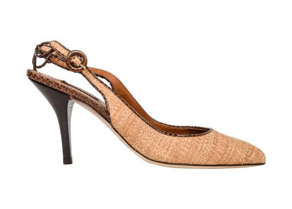 Dolce&Gabbana Shoe Woven Hemp / Raffia Lizard Details
