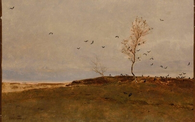 "ÉMILE BARAU (1851-1930) Denmark, the Flight of the Crows Signed...