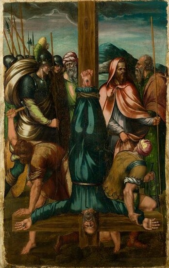 TOLEDO SCHOOL (16th century) "Crucifixion of St. Peter"