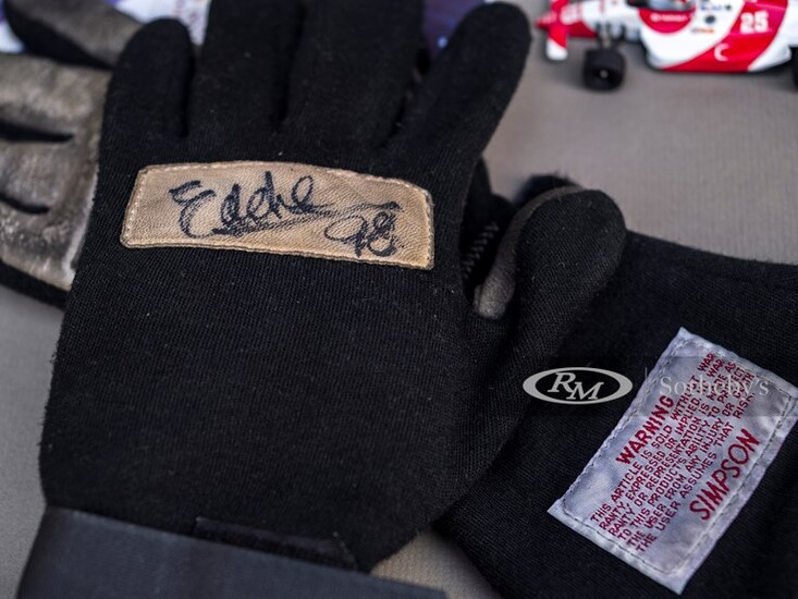 Eddie Cheever Race Worn and Signed Gloves