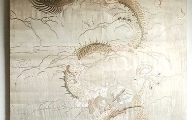 Embroidery (1) - Silk - Dragon - China - Early 20th century